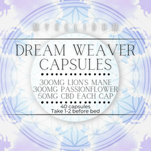 Load image into Gallery viewer, Dream Weaver Capsules - Lion's Mane, Passionflower & CBD (40 ct)