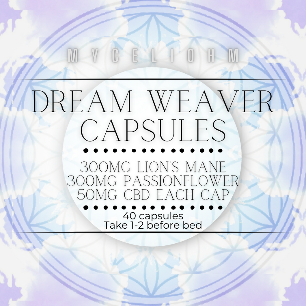 Dream Weaver Capsules - Lion's Mane, Passionflower & CBD (40 ct)